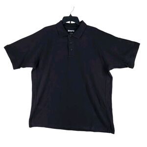 Vertx Polo Shirt Mens XL Black Pique Cotton SS Sleeve Pocket
